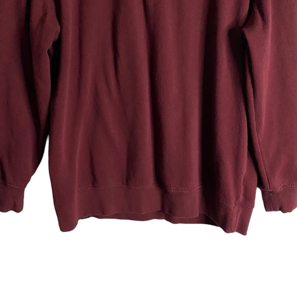 Bench Men's Burgundy 1/4 Zip Sweatshirt - Picture 3 of 9